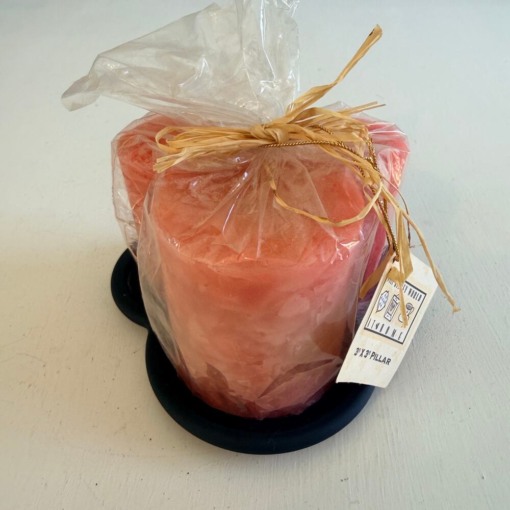 Vintage Walt Disney World at Home Mickey Pillar Candle Pack Strawberry Shortcake